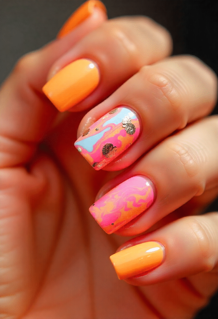 Tendencias nails art verano 2025 con estilos creativos y modernos.