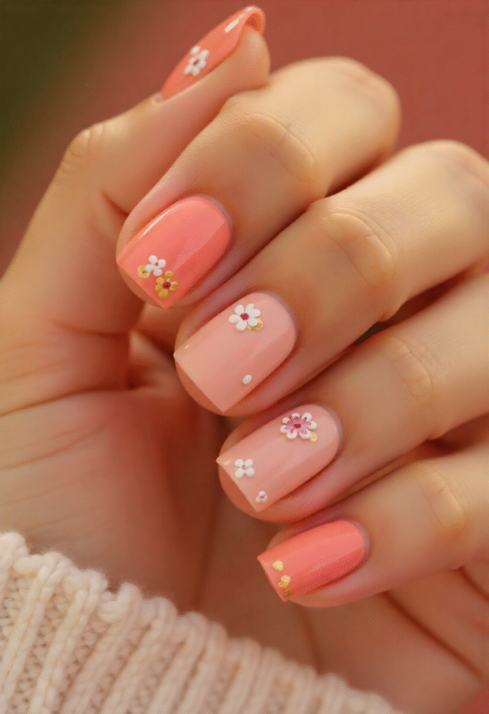Ideas de uñas cortas verano con diseños simples y elegantes