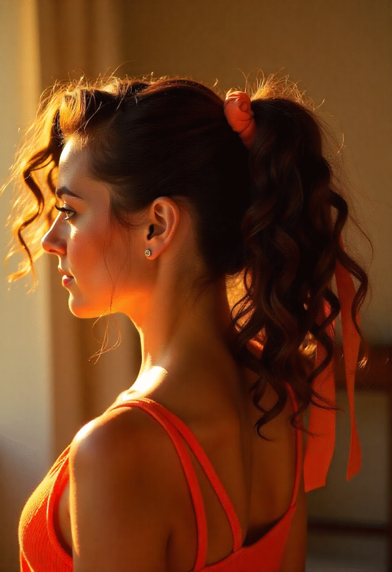 "A highly realistic close-up portrait of a woman with a curly bob cut, styled to chin length with defined, voluminous curls. She has a youthful, playful expression, and her natural curls frame her face beautifully. The background is neutral, complementing the simplicity of the bob cut."