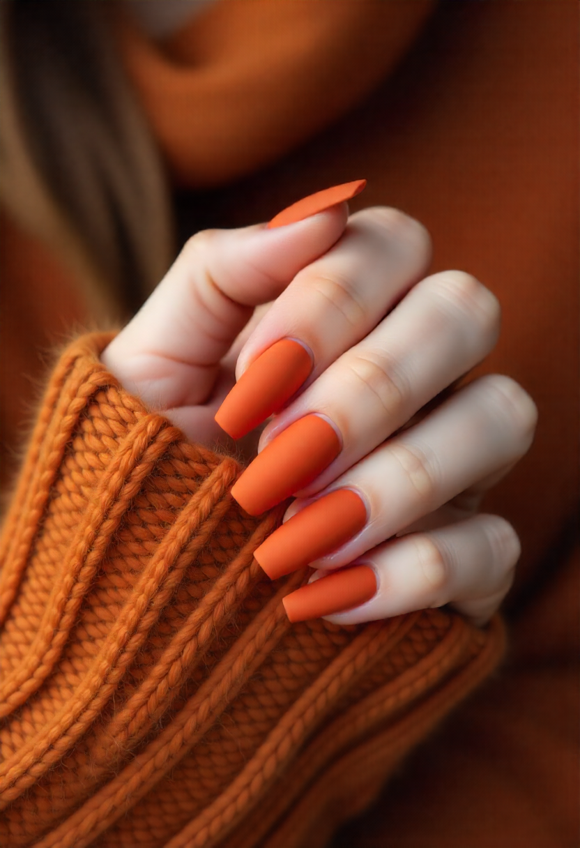 “Collage of trendy fall nail art designs with warm earthy colors and leaf patterns”