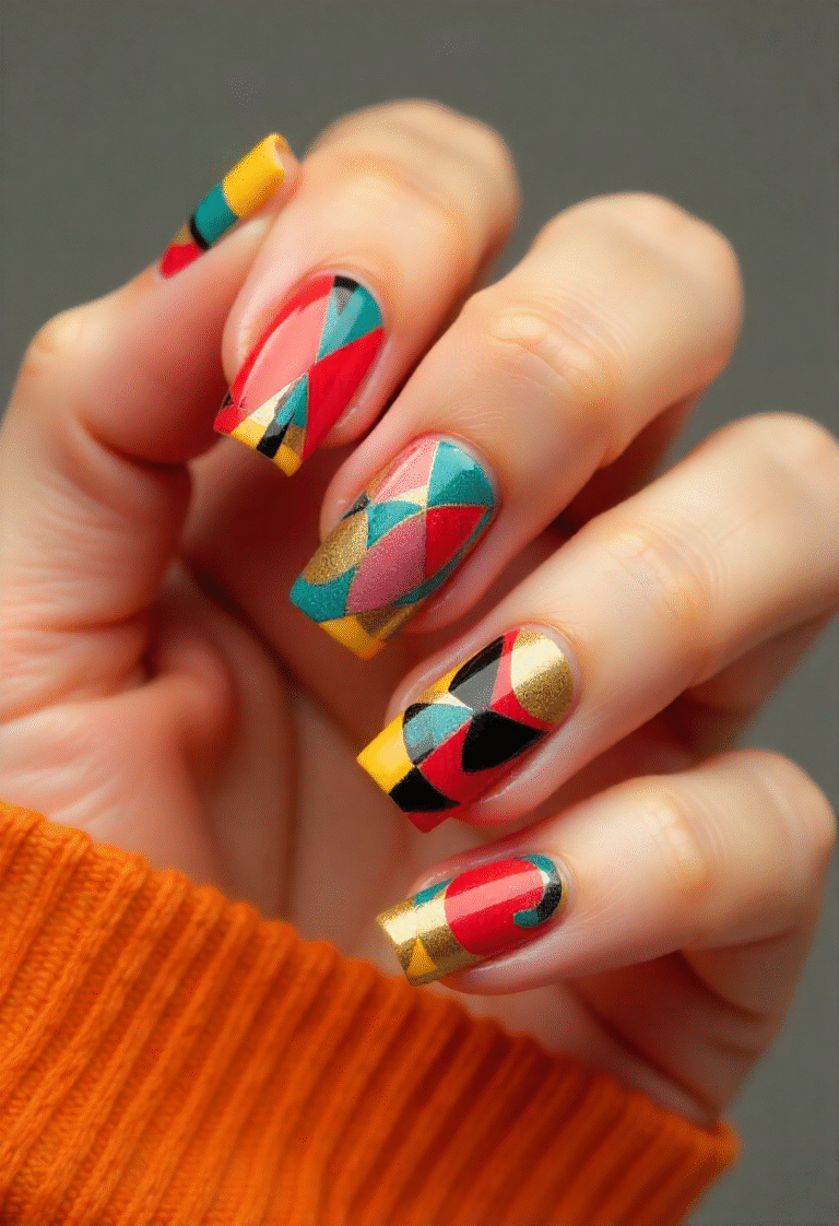 “Collage of trendy nail designs including minimalist, pastel, and bold statement manicures from the article